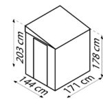 KOVINSKA VRTNA HIŠKA GLOBEL LEANTO 56 ANTRACIT Š145 X G172 X V204 CM - slika 7